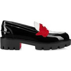 Christian Louboutin Women Loafers Christian Louboutin Versionpenny Lug Donna Patent Leather Loafers - Version Multi