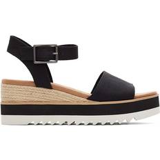 Sandales à talons Toms Diana Canvas Wedge Sandals - Black