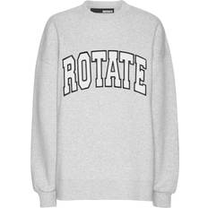 ROTATE Birger Christensen Tröja Heavy Crewneck - Grey Melange