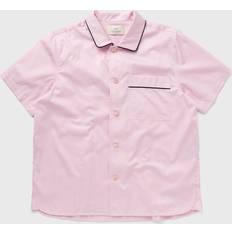 Hay Outline Contrast-Trim Organic Cotton Pyjama Shirt - Soft Pink