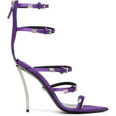 Versace Tofflor & Sandaler Versace Pin-Point Leather Sandals - Purple