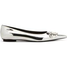 Diesel Lågskor Diesel D-Venus Ballerines Finition Miroir Chaussures Plates - Gris Argenté