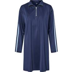 Cashmere - Dame Kjoler Pieces Pcgrace Ls Short Dress - Maritime Blue/Cashmere Blue Stripe