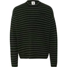 Wood Wood Tröjor Wood Wood Striped Oversized Jumper - Nature Green