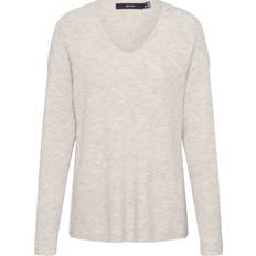 Mujer - Natural Suéteres Vero Moda VMLefile Pullover - Birch