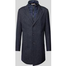 Man Jassen BOSS Hugo Single-Breasted Coats Black Mantel - Blauw
