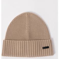 Mützen BOSS Beanie Mit Label-Badge - Beige