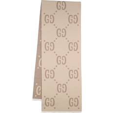 Gucci Scarfs Gucci Gg Wool Jacquard Scarf - Beige