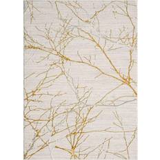 Luxe Weavers Modern Abstract Area Rug 5x7 White, Gold