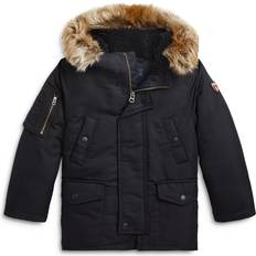 Outerwear Faux Fur Trim Down Parka - Polo Black