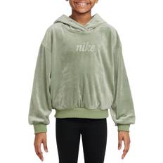 Velluto Abbigliamento per bambini Girls' Sportswear Velour Hoodie - Oil Green/Jade Horizon