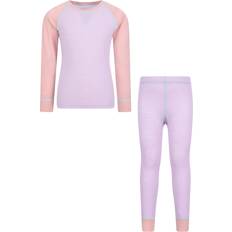 Purple Base Layer Children's Clothing Mountain warehouse Kids Merino II Base Layer Set - Purple