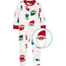 Carter's Santa Fleece Footed Pajamas - Brown