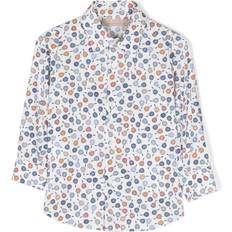 Girls Shirts La Stupenderia Graphic-Print Cotton Shirt - White