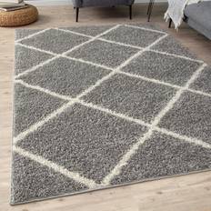 Carpets & Rugs THE RUGS Myshaggy Diamond Design 140 x 200 cm Grey