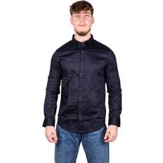 Armani Exchange Herre Skjorter Armani Exchange Blue Cotton Shirt - Blue