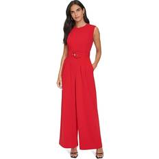 Calvin Klein Women Jumpsuits & Overalls Calvin Klein Belted Jumpsuit Women's - Red