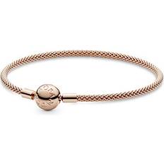 Roze Armbanden Pandora Moments Mesh Armband - Rosévergoldeterr