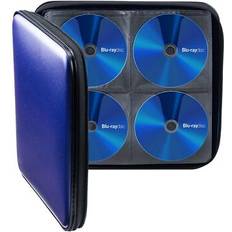 Optical Storage SANWA 160 capacity cd case, large cd sleeves, portable dvd vcd storage box, port Blue