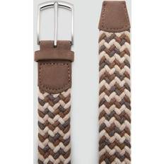 Beige Belts Braided Elastic Coloured Belt - Beige