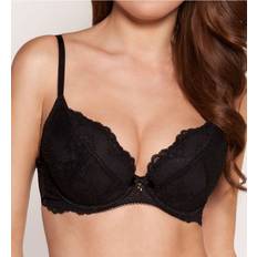 Gold Bras Gossard Superboost Lace Padded Underwired Plunge Bra - Black