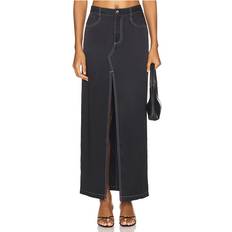 Fleur Du Mal Silk Maxi Skirt - Black