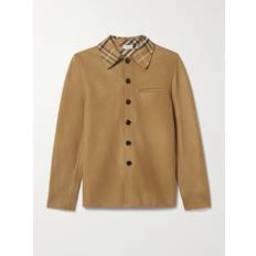 Bomber Jackets - Brown Burberry Button Up Jacket - Brown