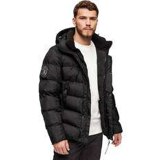 Superdry Men Outerwear Superdry Hooded City Graphic Puffer Jacket - Black