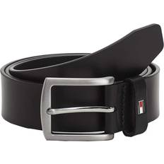 Tommy Hilfiger Rød Tilbehør Tommy Hilfiger Denton Flag Keeper Leather Belt - Black