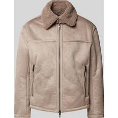 Armani Exchange Jackets Armani Exchange Faux Suede Jacket With Sherpa Lining - Beige