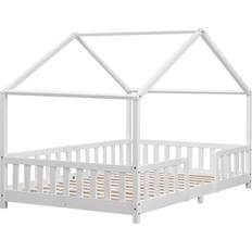 [en.casa] Hussäng Treviolo Med Sängskydd 200 x 120 cm Furu Vit