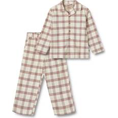 Ternede Pyjamasser Børnetøj Wheat Eggshell Check Pyjamas - Creme