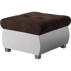 Möbler Cerys 60 cm Vit Brun Fotpall