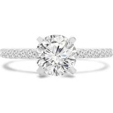 Majesty Diamonds Round Diamond Solitaire Engagement Ring 14K White Gold