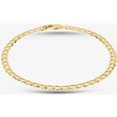 Gold Bracelets T.H.Baker 9ct Yellow Gold Curb Chain Bracelet - Yellow Gold