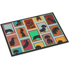 Entrance Mats Lots of and Tan Dachshund Mat 18 x 27 in Black