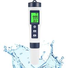 Measurement & Test Equipment Moyic Timelessnes, Pool Salt Tester & PH Meter Digital Salinity Meter and PH Tester for Pool Saltwater and Drinking Water 5 in 1 Salinity PH Temp EC and TDS Meter Swimming Pool Hot Tub Spas High Accuracy