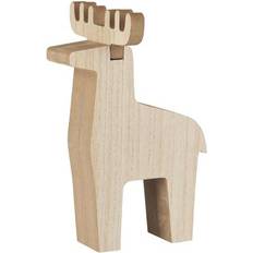 Ib Laursen Rensdyr Stående Rudolf Lys 20 cm Juletræspynt