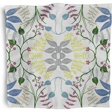 Textiles E by Design Botanical Napkins Set of 4 18 x 18 Cloth Napkin Blue