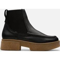 Clarks Chelsea Boots Clarks Linoso Top Leather Heeled Chelsea Boots - Black