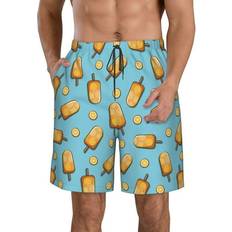 Swimwear Vsdgher Lemon Ice Cream Beach Shorts - X-Large