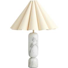 Decotique Vit Natur Marmor Vit Bordslampa