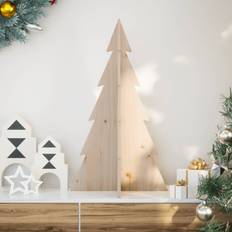 Hout Kerstboomversieringen vidaXL Wooden 80 cm Solid Pine Christmas Tree Ornament