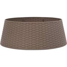 vidaXL Christmas Tree Skirt Brown Ø65x23 cm Christmas Tree Skirt