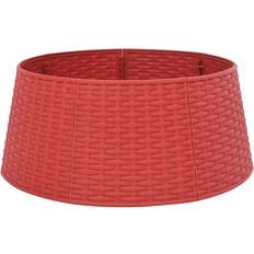 Kerstboomrokken vidaXL Kerstboomrok Ø56x23 cm Kunststof Rood