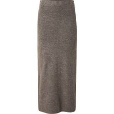 Nainen - Ruskea Hameet Pieces PcNuna MW Ankel Slit Knit Skirt - Ruskea