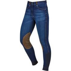 Dublin Shona Knee Patch Denim Breeches - Blue Denim