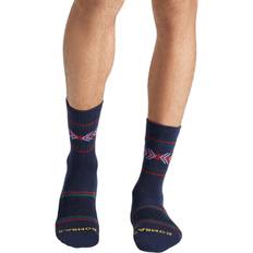 Socks Bombas Ticking Stripe Calf Socks - Midnight Navy/Fjord