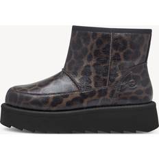 Syntetisk Ankelstøvler Tamaris Kort Damestøvle Leopard Boots - Brown