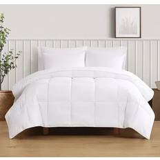 Truly Soft Solid Comforter Set King Bedspread White, Green